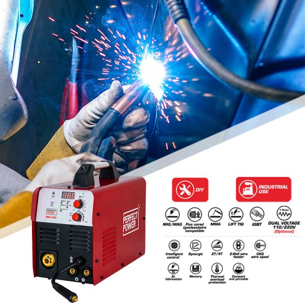 MIG-160 Gas Gasless MIG Welder IGBT Inverter Welding Machine