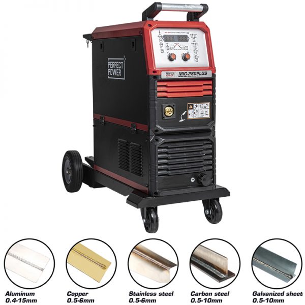 IGBT Inverter Multi-Process Inverter Welder 280 Amp Wire-Feed IGBT 220v Mig Welder MIG-280Plus Stick Welder Mig Welding Machine