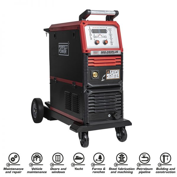 IGBT Inverter Multi-Process Inverter Welder 280 Amp Wire-Feed IGBT 220v Mig Welder MIG-280Plus Stick Welder Mig Welding Machine