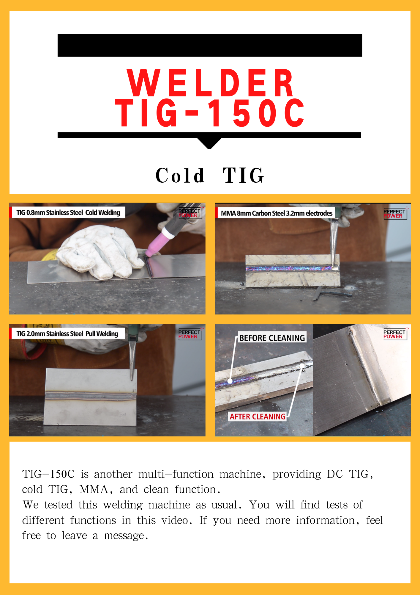 Best Multi-Process Welder  Tig-150C Multi Process Tig Welder