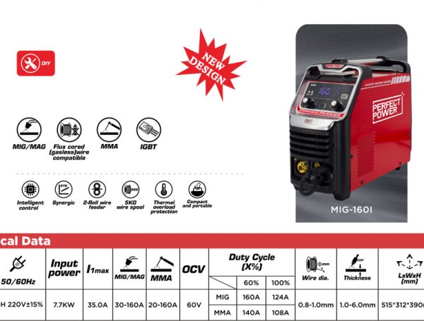 3 in 1 MMA/MIG/ FLUX CORED Combo Welder 160 Amp Welding Machine with IGBT Inverter