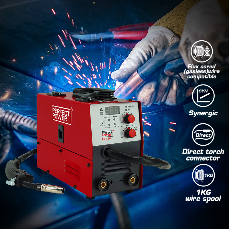 120A FC 120 Gasless Flux Cored Wire MIG Welding Machines