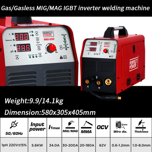 200A MIG 200 4 in 1 Multi Process MIG Welding Machines 580x580