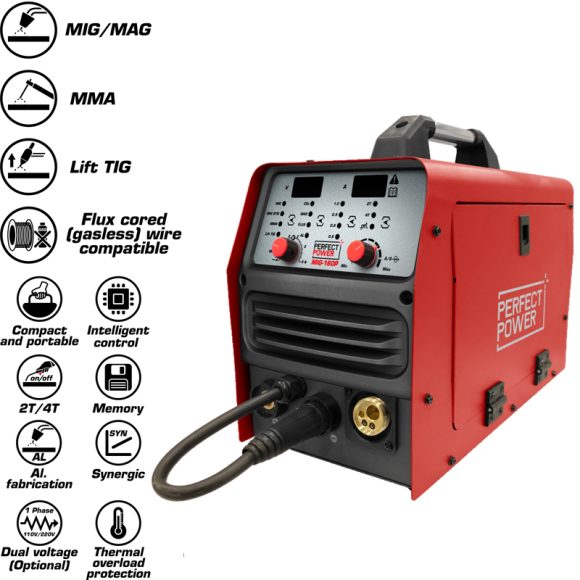 MIG 160P Gas Gasless MIG MAG IGBT Inverter Welding Machine 580x580