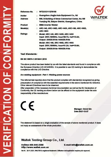 ce for MIG Welding Machines TIG Welding Machines Stick Welding Machines Plasma Cutter Multi Process Welding Machines